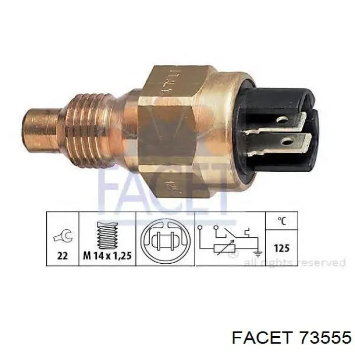 73555 Facet sensor de temperatura del refrigerante