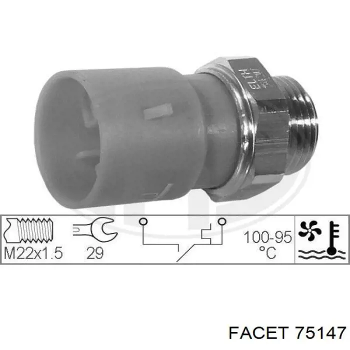 202354BR5 Hans Pries (Topran) sensor, temperatura del refrigerante (encendido el ventilador del radiador)