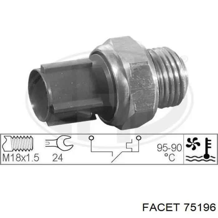  Sensor, temperatura del refrigerante (encendido el ventilador del radiador) para Honda Civic 7 