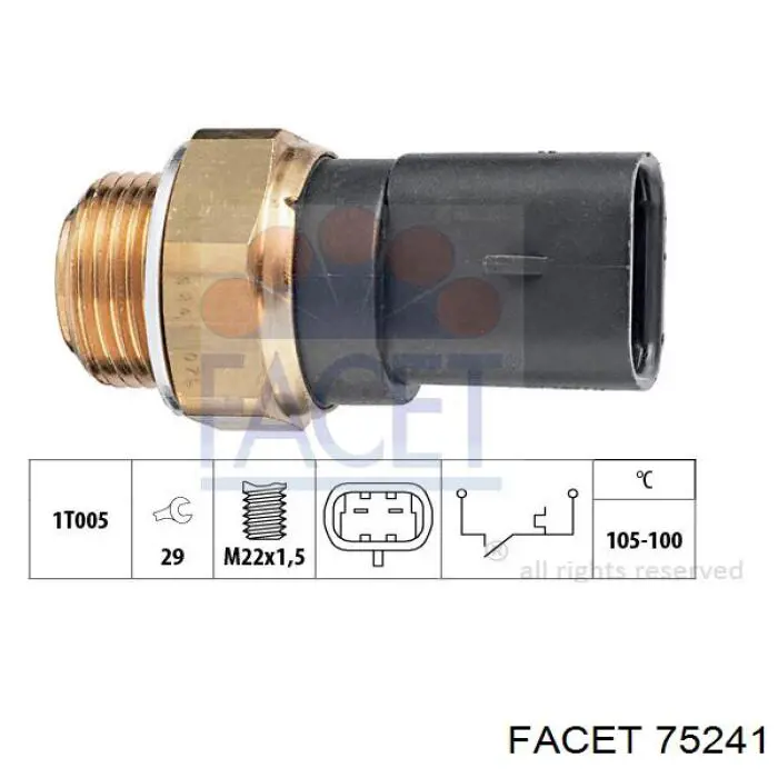 90277288 Opel sensor, temperatura del refrigerante (encendido el ventilador del radiador)