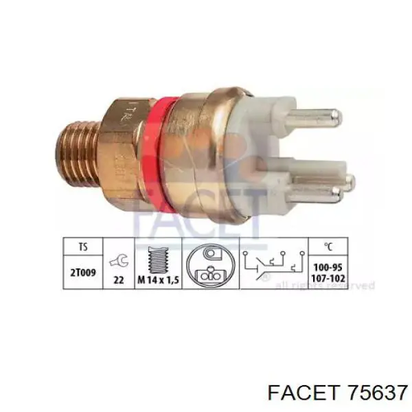 0065454224 Mercedes sensor, temperatura del refrigerante (encendido el ventilador del radiador)