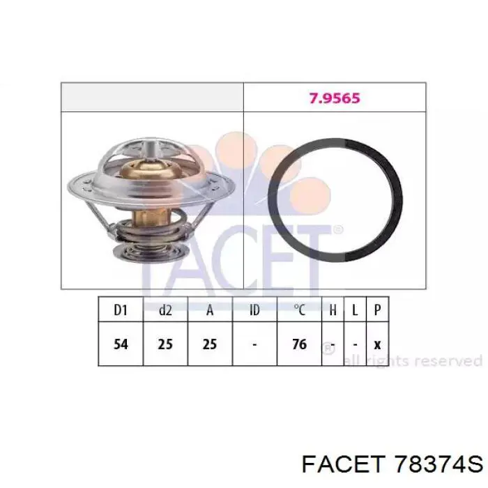 7.8374S Facet termostato, refrigerante