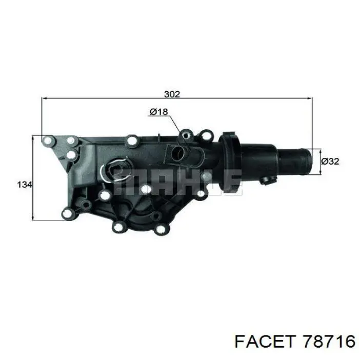78716 Facet caja del termostato