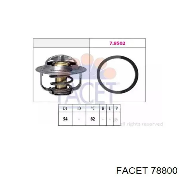 7.8800 Facet termostato, refrigerante