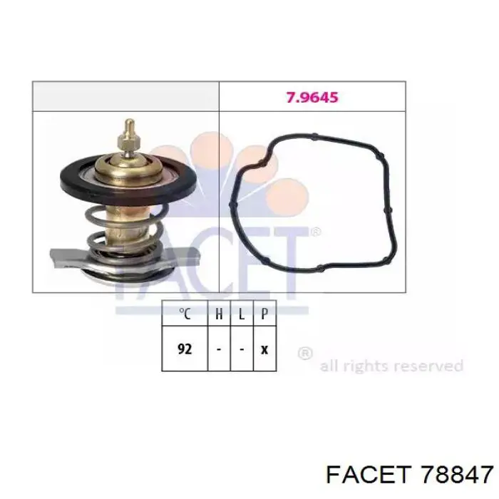 7.8847 Facet caja del termostato