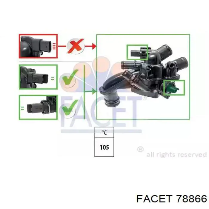 7.8866 Facet termostato, refrigerante