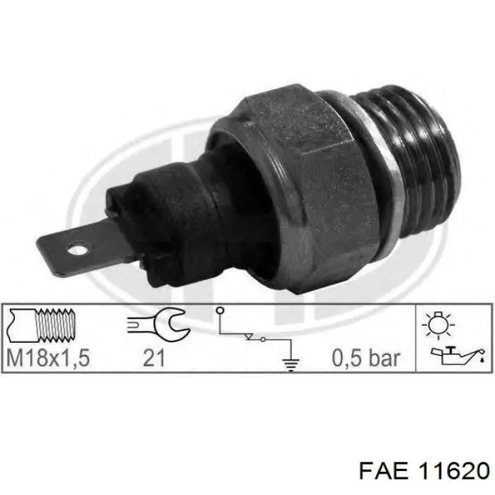 11620 FAE indicador, presión del aceite