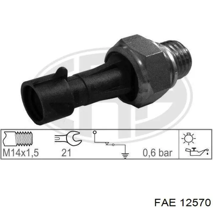 12570 FAE indicador, presión del aceite