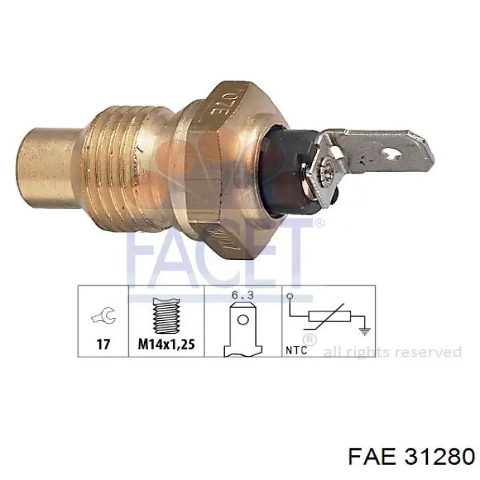  Sensor de temperatura del refrigerante para Renault 9 L42