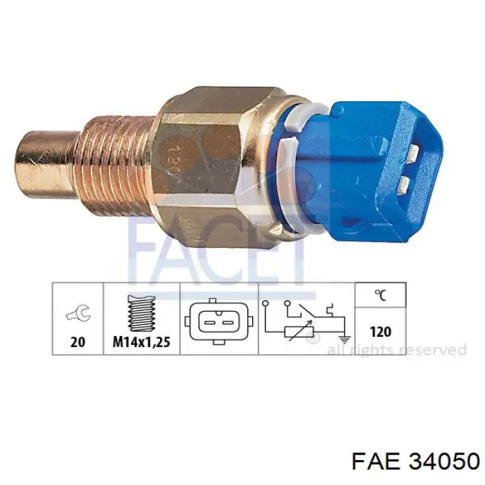 34050 FAE sensor de temperatura del refrigerante