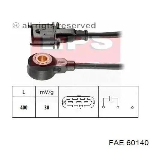 6238181 General Motors sensor de detonaciones