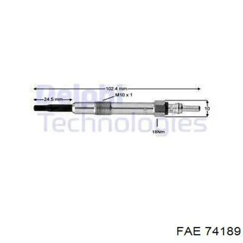 74189 FAE bujía de incandescencia