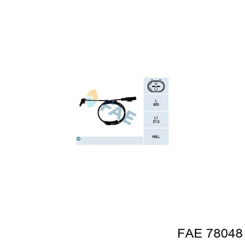 78048 FAE sensor abs delantero