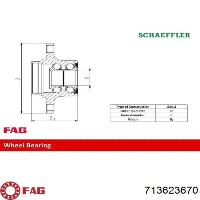 713623670 FAG cubo de rueda delantero