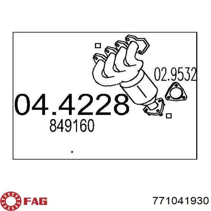 771 0419 30 FAG junta homocinética interior delantera izquierda