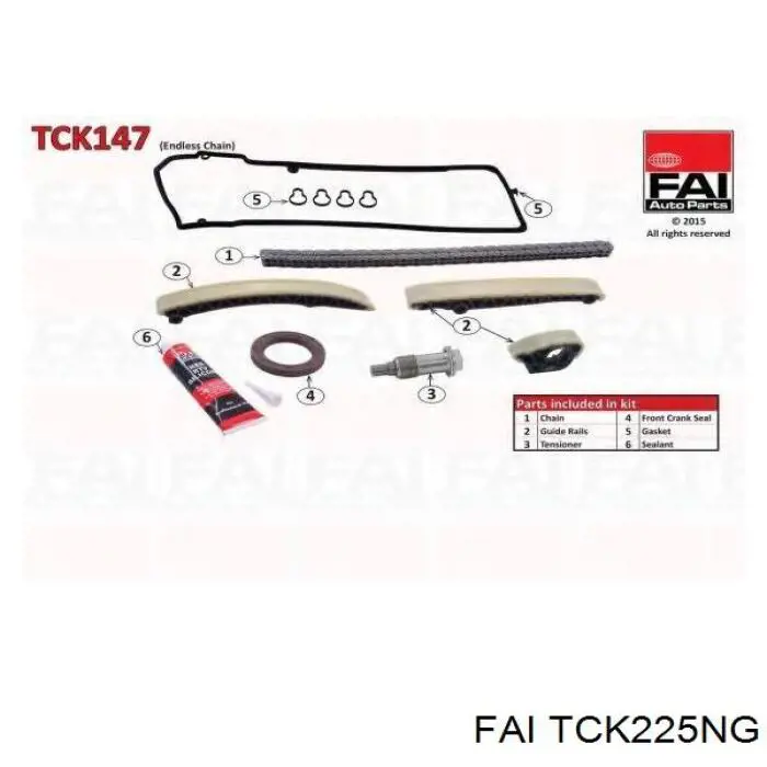 TCK225NG FAI kit de cadenas de distribución