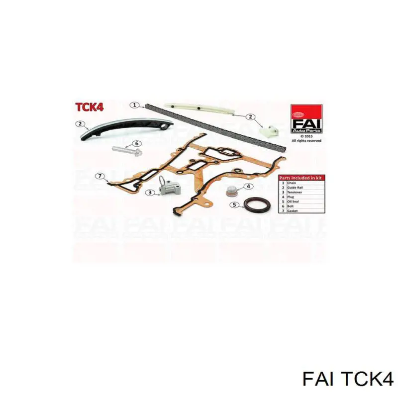 TCK4 FAI kit de cadenas de distribución