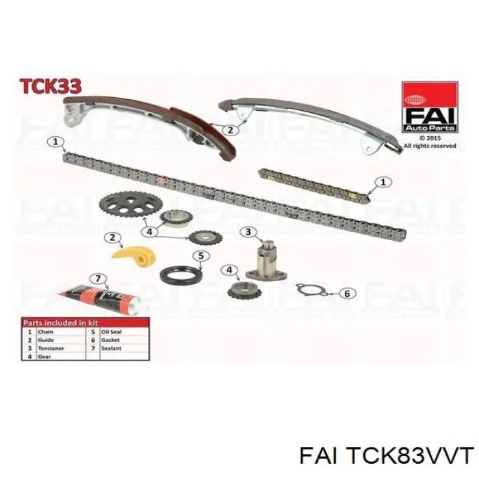 TCK83VVT FAI kit de cadenas de distribución