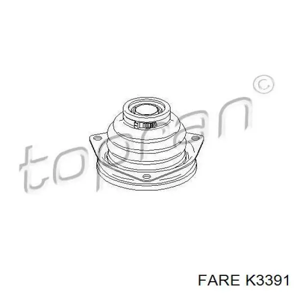 K3391 Fare fuelle, árbol de transmisión delantero interior izquierdo