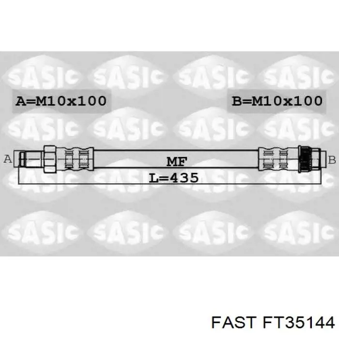 FT35144 Fast tubo flexible de frenos trasero