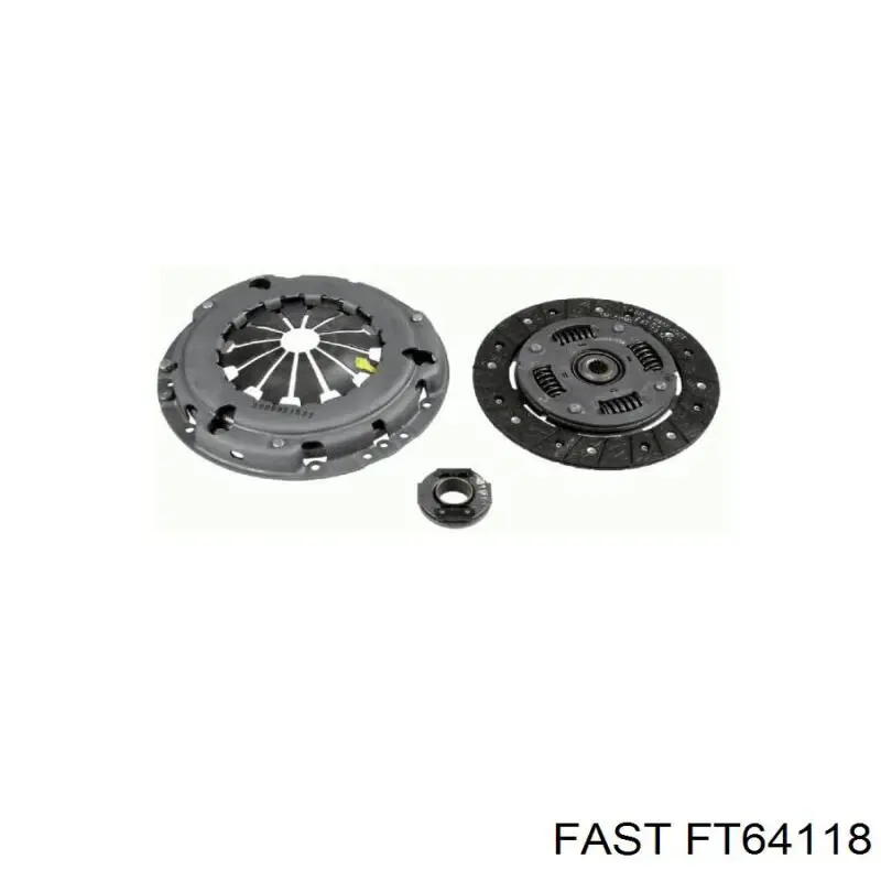 FT64118 Fast kit de embrague (3 partes)