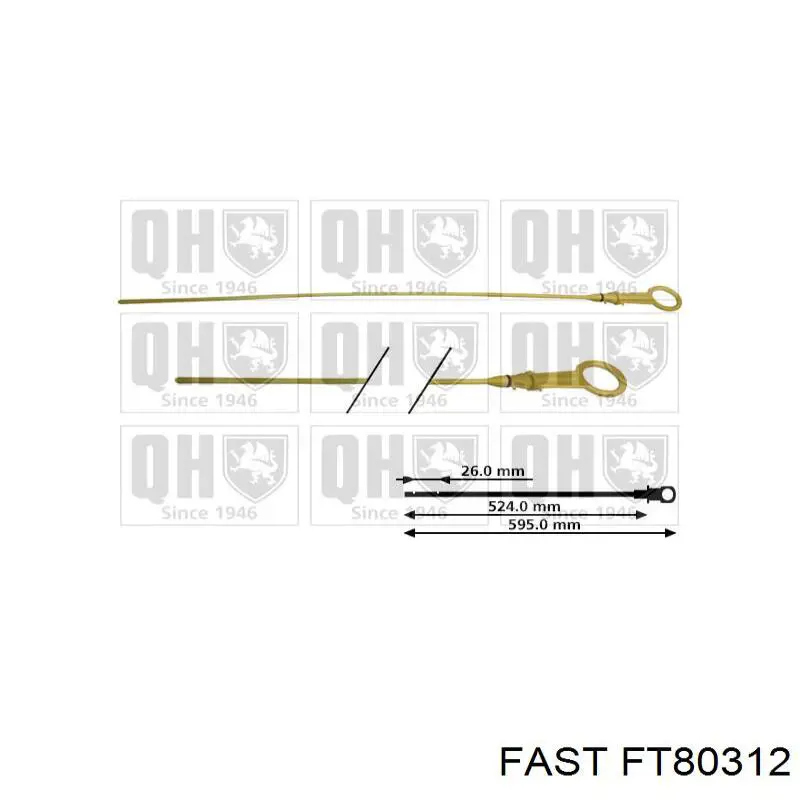 FT80312 Fast varilla del nivel de aceite