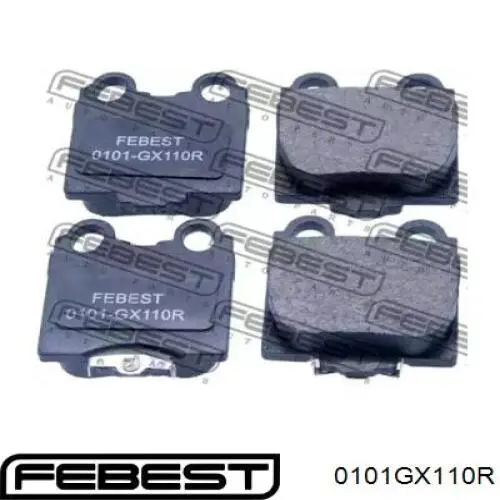 0101GX110R Febest pastillas de freno traseras