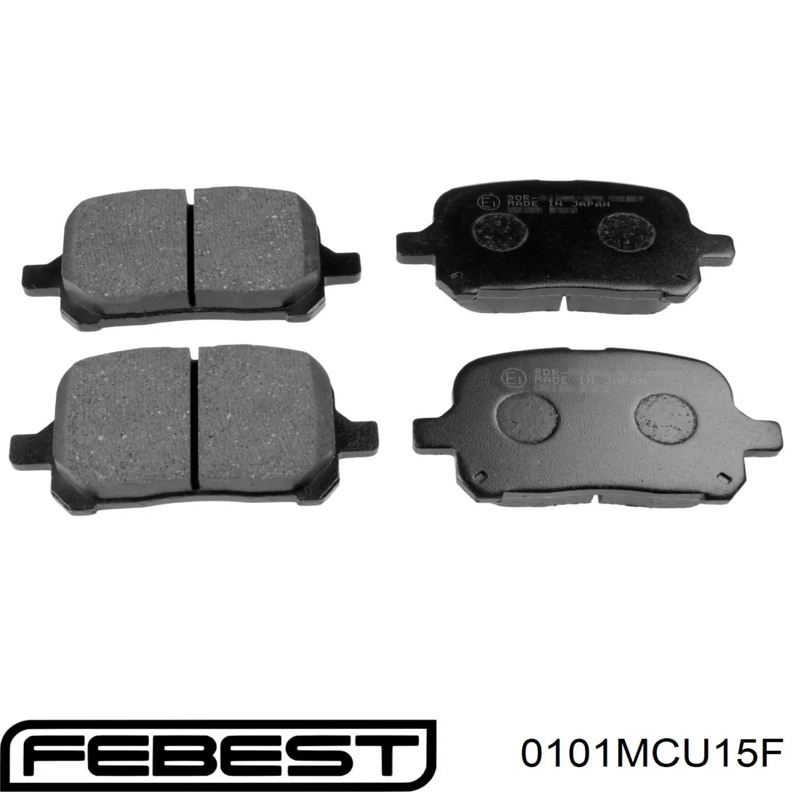 0101MCU15F Febest pastillas de freno delanteras