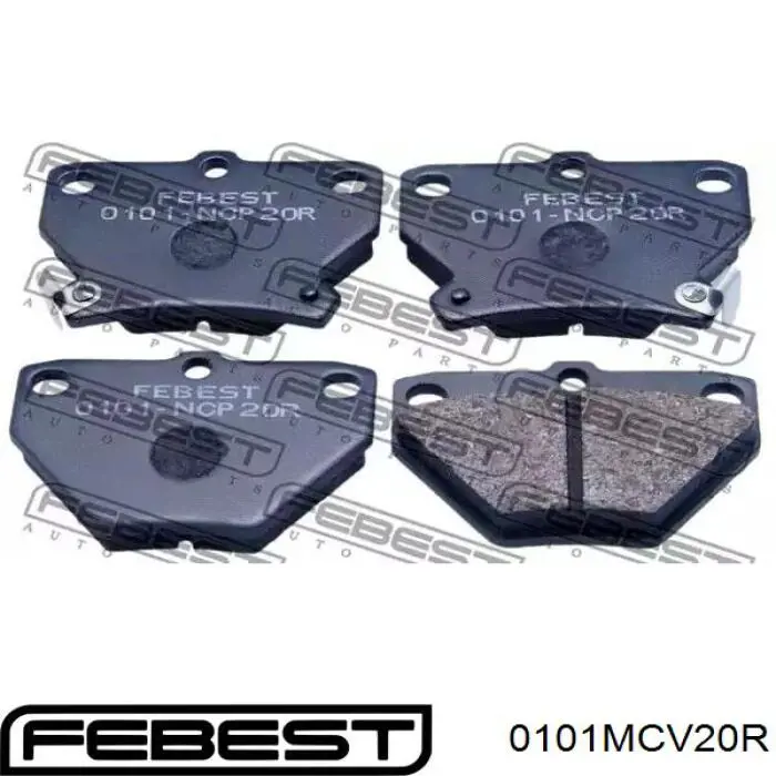 0101-MCV20R Febest pastillas de freno traseras