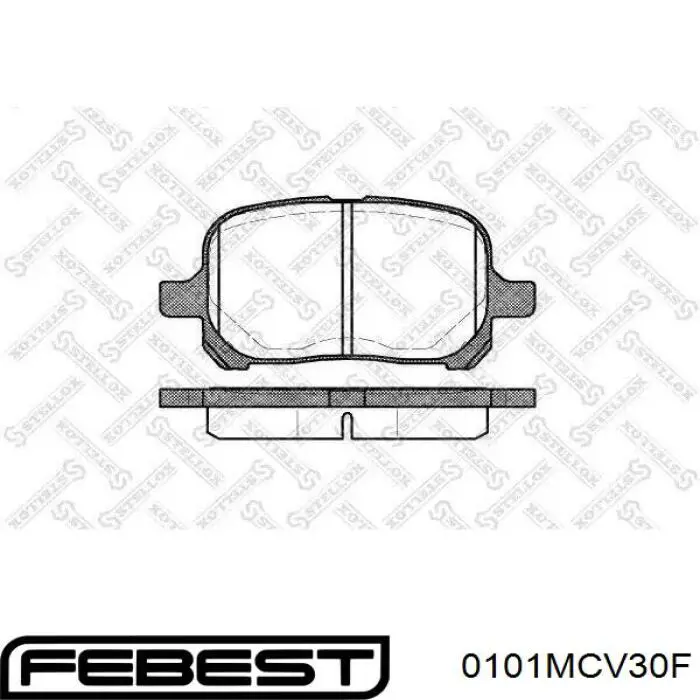 0101-MCV30F Febest pastillas de freno delanteras