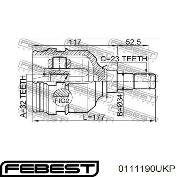 4340305010 Toyota junta homocinética interior delantera