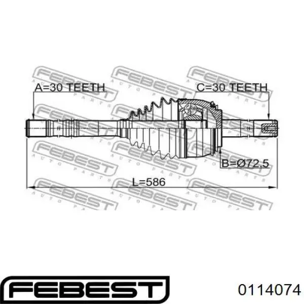  Junta homocinética exterior delantera para Toyota Land Cruiser 