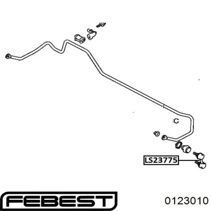 0123-010 Febest soporte de barra estabilizadora delantera