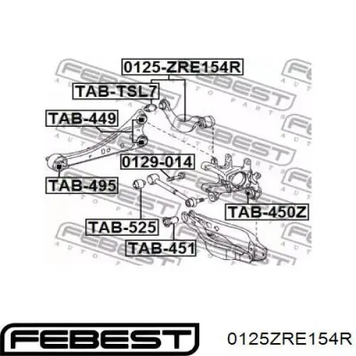  Brazo suspension inferior trasero izquierdo/derecho para Toyota Auris E15