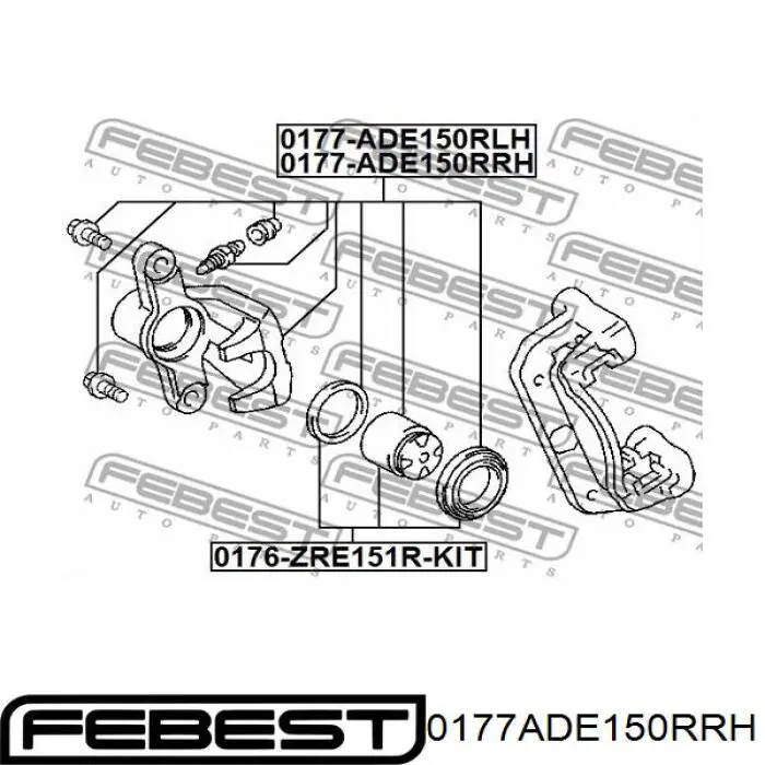  Pinza de freno trasero derecho para Toyota Corolla E15