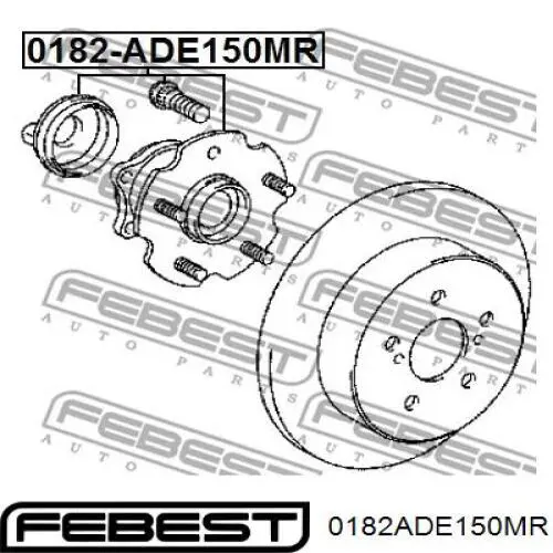 0182ADE150MR Febest cubo de rueda trasero