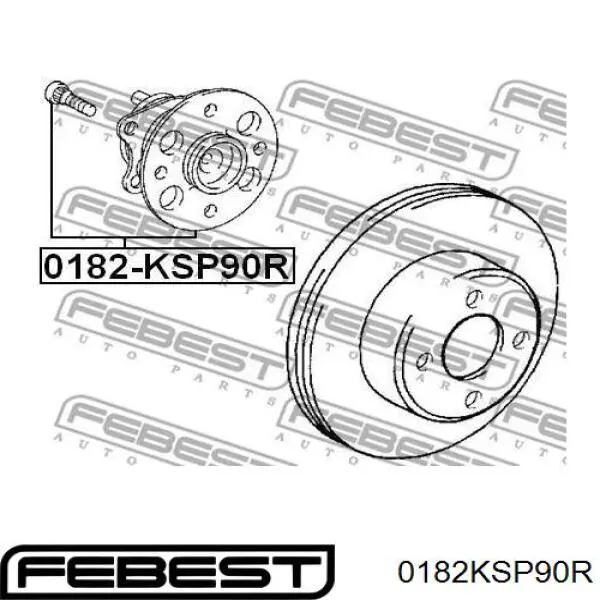 0182KSP90R Febest cubo de rueda trasero