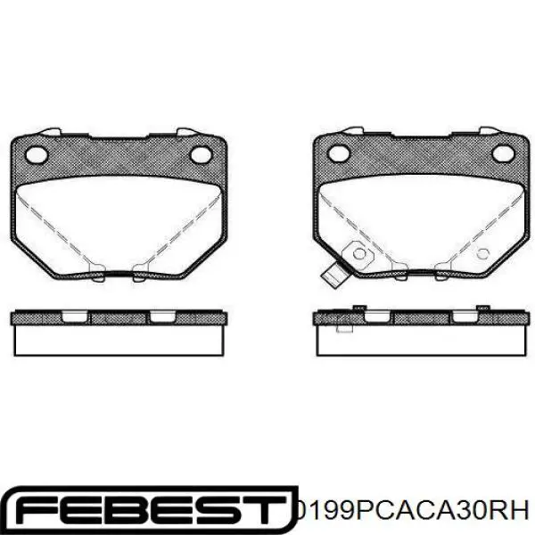 0199PCACA30RH Febest cable de freno de mano trasero derecho