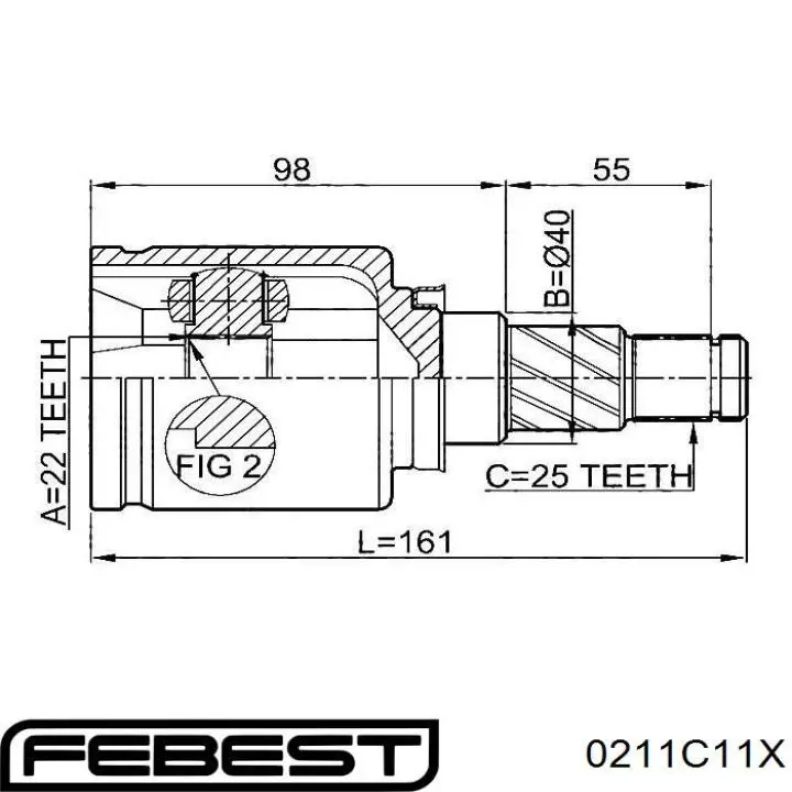  Junta homocinética interior delantera para Renault Fluence L3