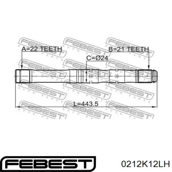  Semieje de transmisión intermedio para Nissan Note E11