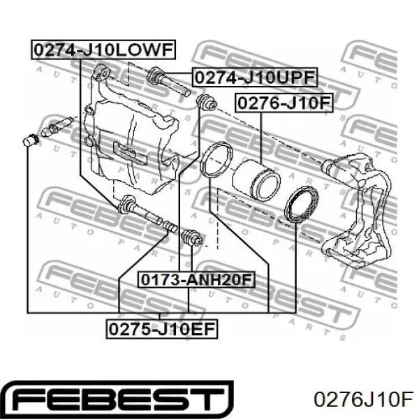  Émbolo, pinza del freno delantera para Nissan X-Trail T31