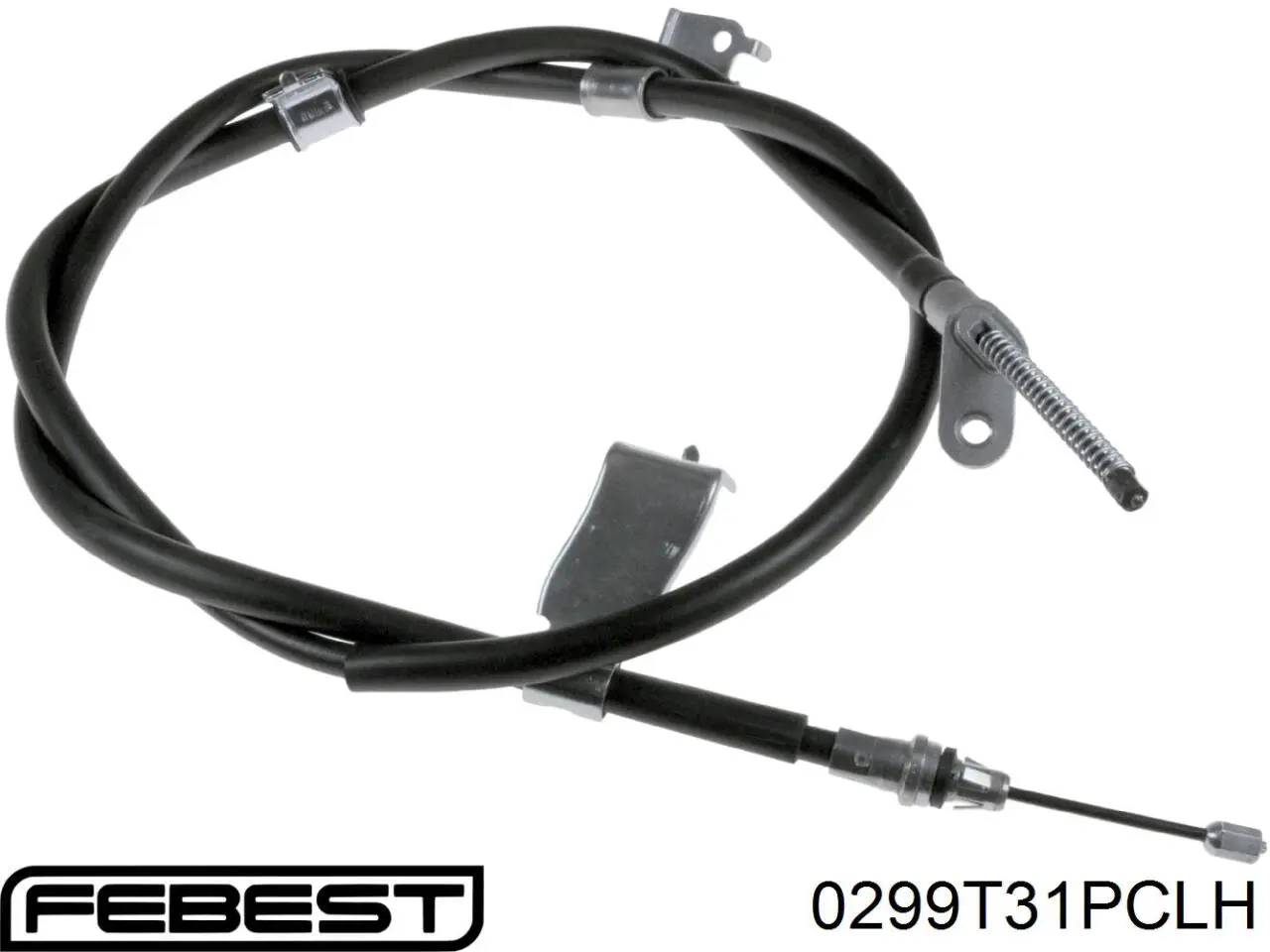 0299-T31PCLH Febest cable de freno de mano trasero izquierdo