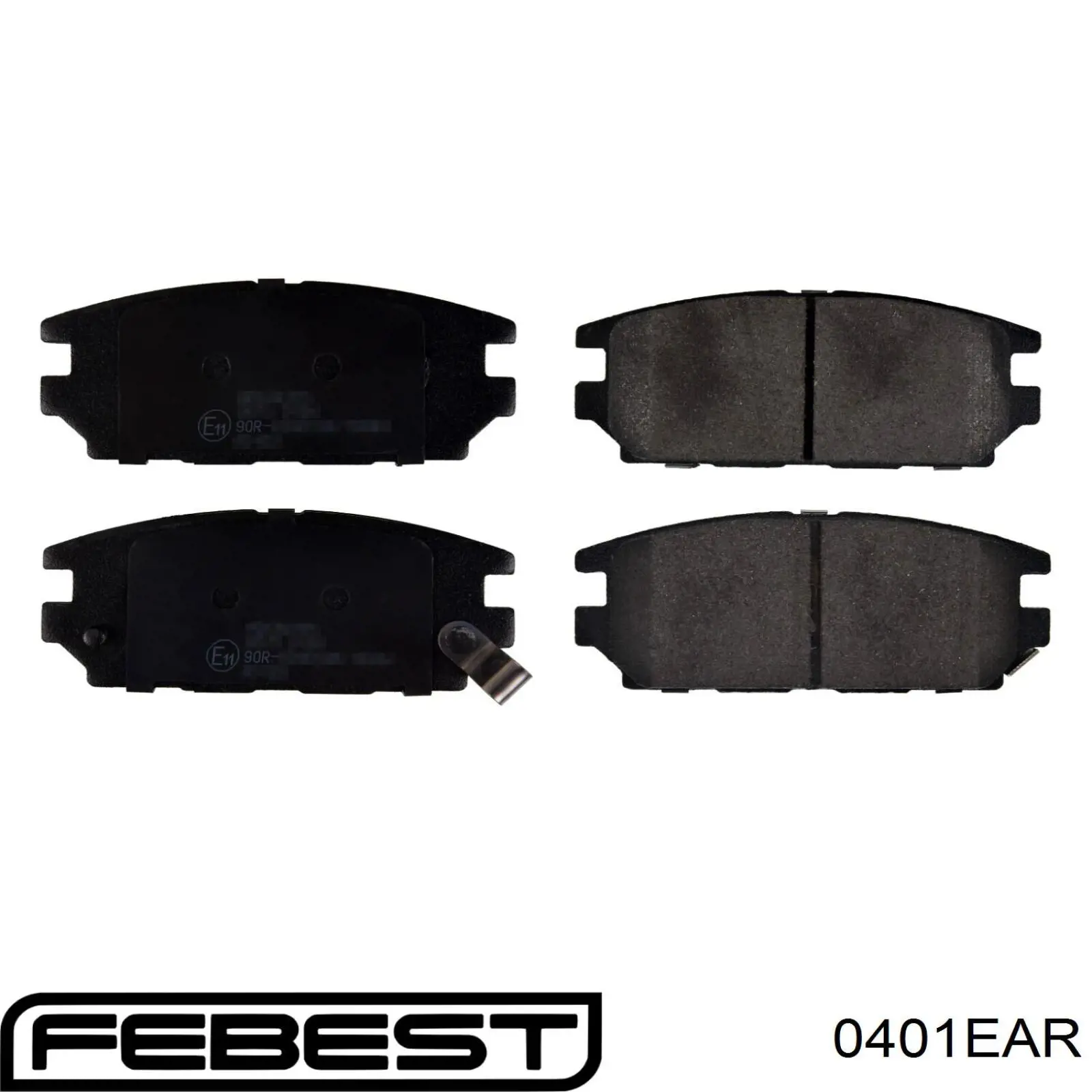 0401-EAR Febest pastillas de freno traseras