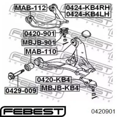 0420-901 Febest rótula de suspensión superior