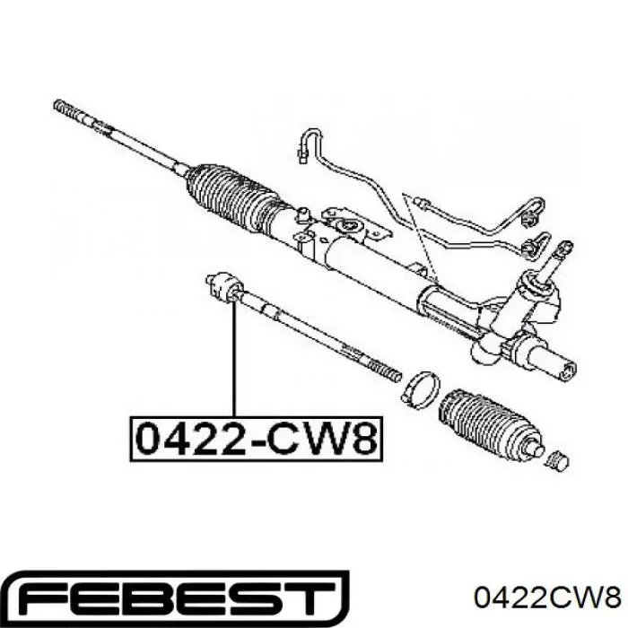0422-CW8 Febest barra de acoplamiento
