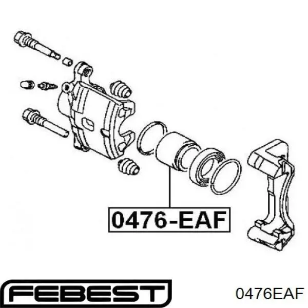  Émbolo, pinza del freno delantera para Mitsubishi Eclipse 1 