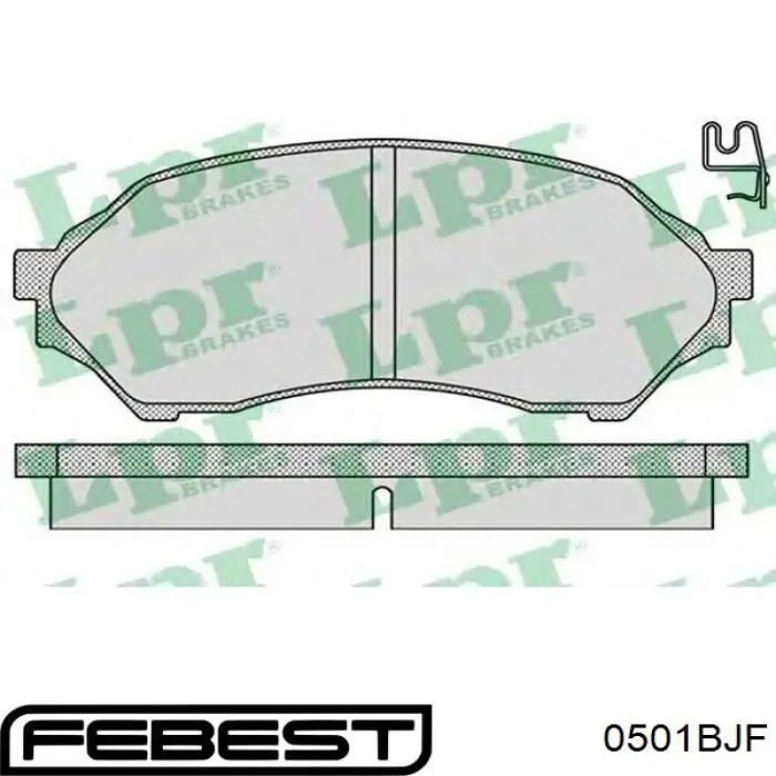 0501-BJF Febest pastillas de freno delanteras