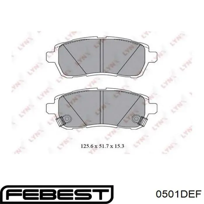 0501DEF Febest pastillas de freno delanteras