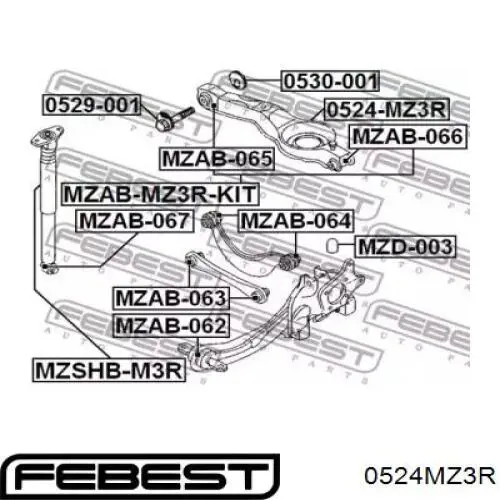 50947013 Fiat/Alfa/Lancia palanca trasera inferior izquierda/derecha