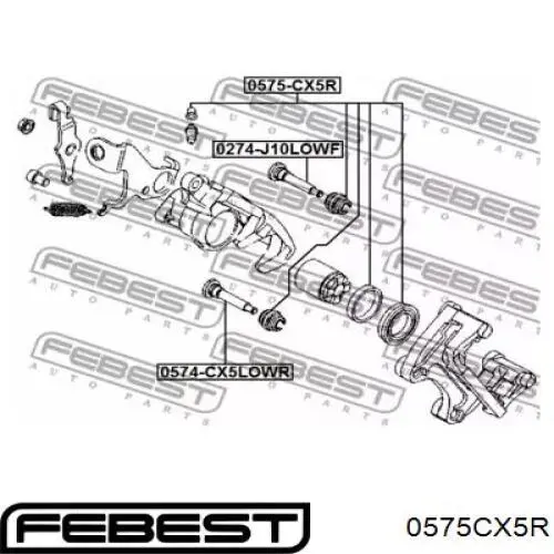  Juego de reparación, pinza de freno trasero para Mazda CX-5 KE